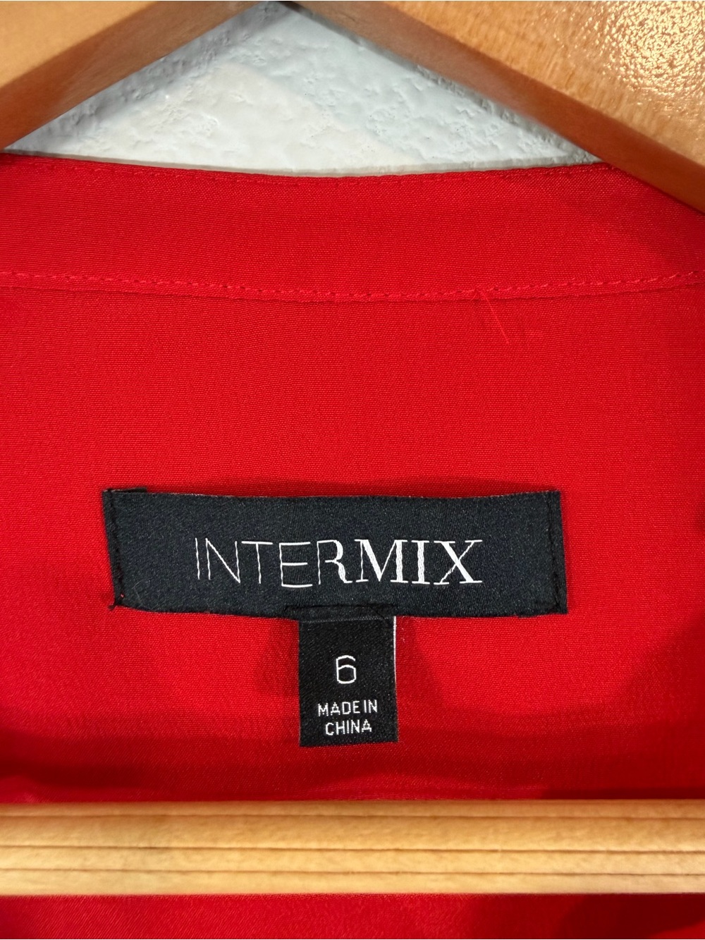 Intermix Red Ruffle Silk Wrap Dress Size 6 Long Sleeve Evening Party Holiday - Picture 11 of 12